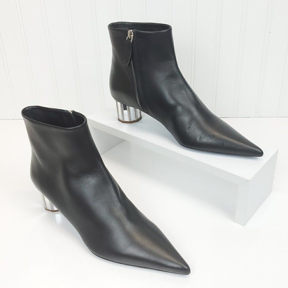 Proenza Schouler Mirrored Facet Heel Pointed Ankle Boots SH-050